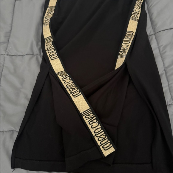 Roberto Cavalli Black Skirt with Gold Logo Detail - Picture 4 of 5